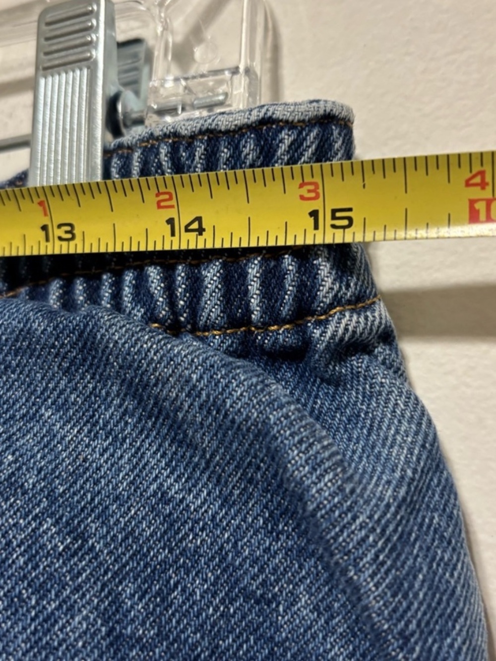 L.L.Bean Women’s Size 12 Flannel Lined Relaxed Jeans Partial Elastic Waist - Picture 6 of 8